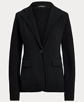 Lauren Ralph Women's Cotton-Blend Sweater Blazer