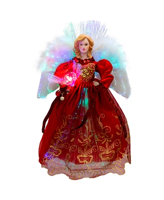 Northlight 12" Lighted Fiber Optic Angel Christmas Tree Topper