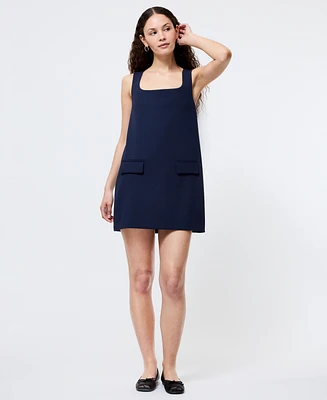 French Connection Women's Whisper Square-Neck Sleeveless Mini Dress