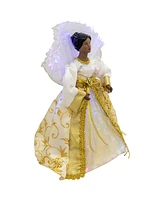 Northlight 12" Lighted Fiber Optic African American Angel Christmas Tree Topper