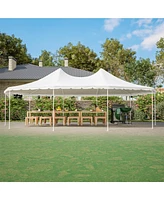 Mondawe 29x21ft White Waterproof Party Tent - Uv Protection Outdoor Wedding Gazebo