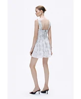 Nocturne Women's Corset Look Broderie Mini Dress