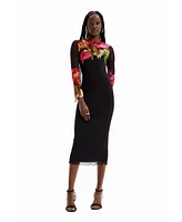 Desigual Women's M. Christian Lacroix floral tulle dress