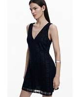 Desigual Women's Sleeveless lace dress