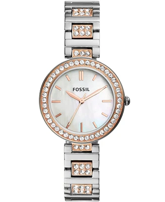 Fossil Women's Karli Three-Hand Two-Tone Stainless Steel Watch, 32mm