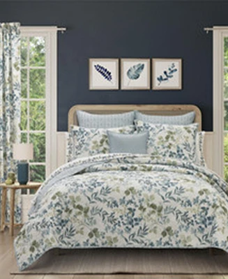 Royal Court Evergreen Botanical Leaf 3-Pc. Quilt Set