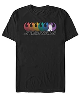 Fifth Sun Men's Rainbow Star Wars Short Sleeve T-Shirt