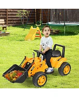 Gymax Kids Ride On Excavator Digger 6V Battery Powered Tractor w/Digging Bucket
