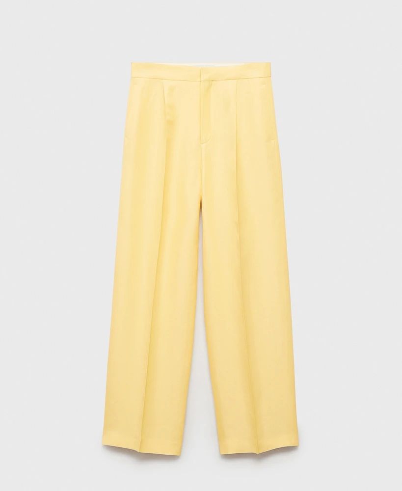 Mango Women's Straight-Fit Suit Pants