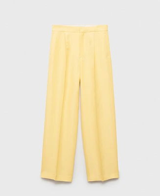 Mango Women's Straight-Fit Suit Pants