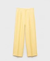 Mango Women's Straight-Fit Suit Pants