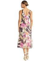 Maggy London Women's Printed Voile Sleeveless A-Line Dress