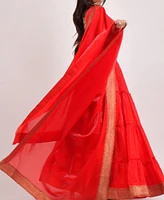 Raas Women's Tiered Shimmer Lehenga Choli