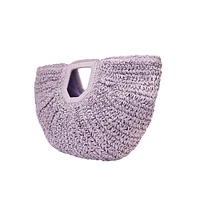 Women's The Sol-Straw Hand Bag - Lilac