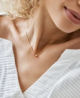 brook & york Gold Plated Kira Mini Initial Short Pendant Necklace