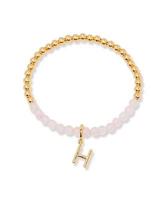 brook & york Gold Plated Bennett Initial Gemstone Bracelet - Gold