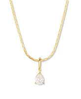 brook & york Gold Plated Melrose Teardrop Birthstone Short Pendant Necklace
