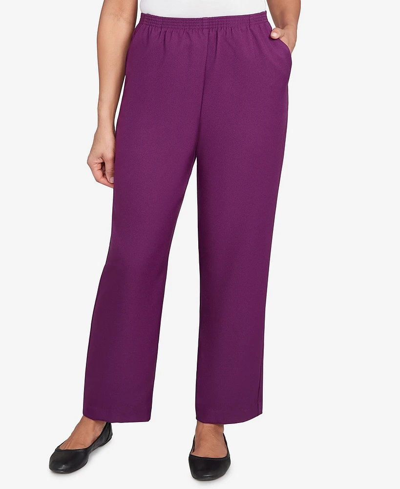 Alfred Dunner Women's Classic Poly Accord Short Length Pants