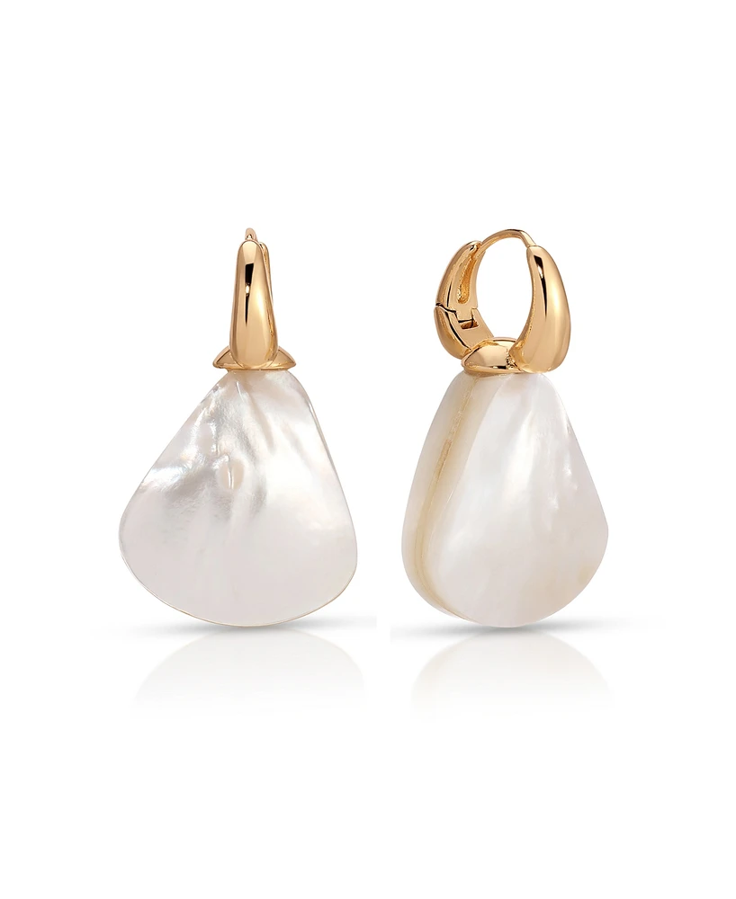 Ettika Sun-Kissed Mother of Pearl Drop Earrings