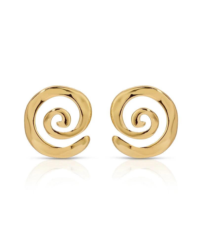 Ettika Aura Swirl Stud Earrings