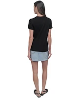 Dkny Jeans Women's New York Rhinestone Logo T-Shirt