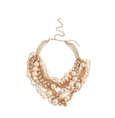 Sohi Pellet-Cluster Statement Necklace