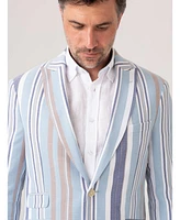 Koy Clothing Men's Striped Kikoy Cotton Blazer