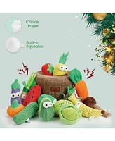 Nocciola 15 Pack Grocery Bag Crinkle Dog Squeaky Toys,Christmas gift,Plush Dog Toys for Aggressive Chewers,Stuffed Dog Chew Toys for Small Medium Dogs