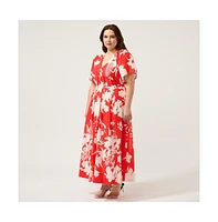 Estelle Solstice Pleated Maxi Dress
