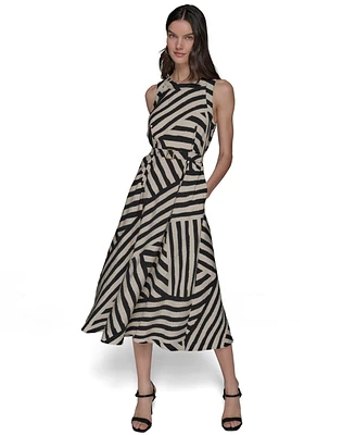 Karl Lagerfeld Paris Women's Printed Sleeveless Dress