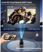 Elephas Mini Projector, 4K 1080P Support projector with wifi and bluetooth,with Android Tv Os 8000 plus Apps for Phone Stick Laptop Hdmi