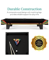 Best Choice Products 40in Tabletop Billiard Table, Pool Game Table w/ 2 Cue Sticks, Ball Set, Storage Bag