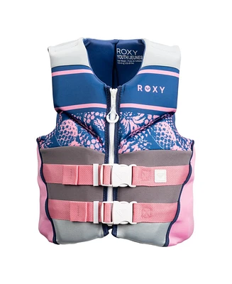 Roxy Youth Life Vest, Uscg and Transport Canada Approved Pfd for Girls 55-88 lbs