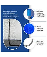 Plexalife Ft Round Trampoline Set with Premium Top-Ring Flex Frame Safety Enclosure System