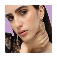Sohi Women's Silver Bubble Drop Earrings