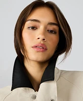Steve Madden Women's Justina Contrast-Collar Jacket