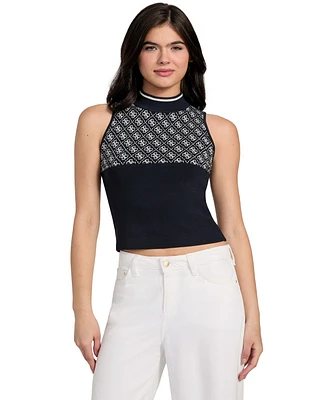 Guess Women's Lise 4G Logo Sleeveless Sweater Top