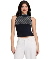 Guess Women's Lise 4G Logo Sleeveless Sweater Top