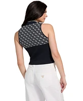 Guess Women's Lise 4G Logo Sleeveless Sweater Top