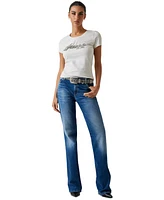 Guess Women's Embellished Logo Short-Sleeve T-Shirt