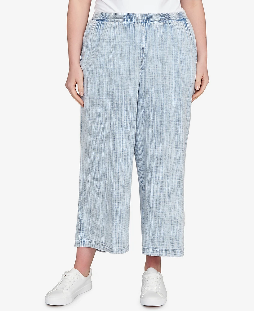 Ruby Rd. Plus Snow Washed Wide Leg Pants