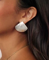 Ettika Rising Tide Mother of Pearl Stud Earrings
