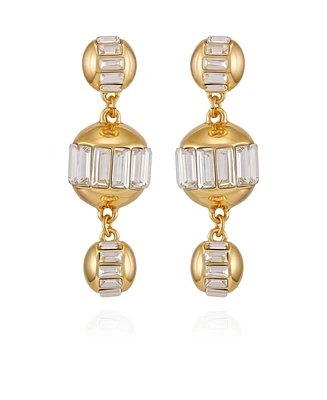 Vince Camuto Gold-Tone Crystal Sphere Drop Earrings
