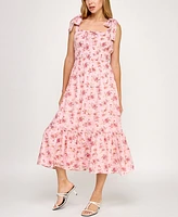 Trixxi Juniors' Printed Sleeveless Fit & Flare Dress