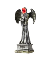 Glitzhome 24" Lighted Halloween Grim Reaper Resin Porch Decor