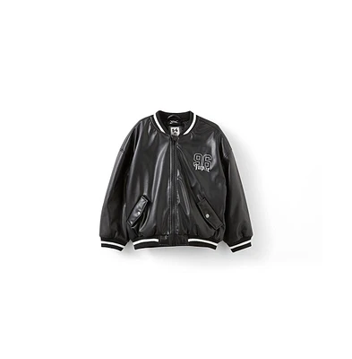 Cotton On Boys Little/Big License Faux Leather Bomber Jacket