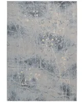 Closeout! Nourison Home Somerset Silver/Blue Blossom 3'6" x 5'6" Area Rug