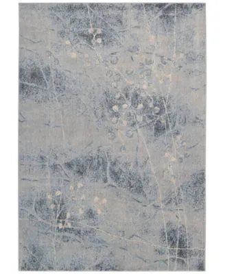 Closeout Nourison Home Somerset Silver Blue Blossom Area Rugs
