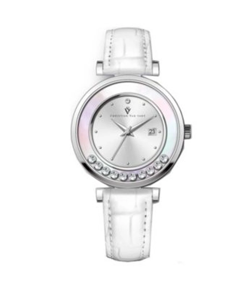 Christian Van Sant Womens Bria Silver Dial Watch Cv3811