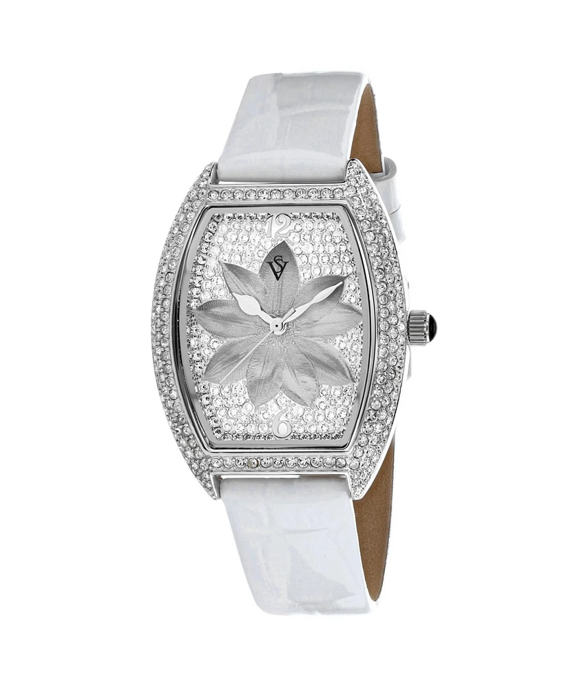 Christian Van Sant Women's Lotus White Dial Watch - CV4851